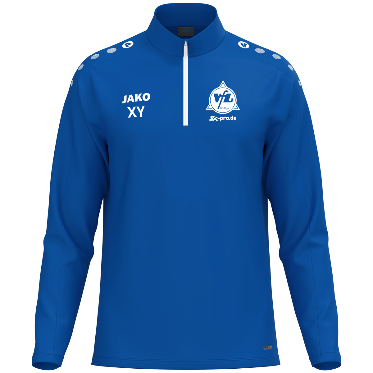 JAKO Ziptop One inkl.Wappen und Vereinsname (Initialen optional)