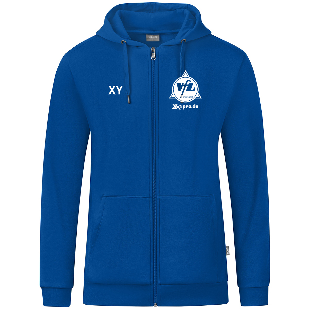 JAKO Kapuzenjacke Organic  inkl.Wappen und Vereinsname (Initialen optional)