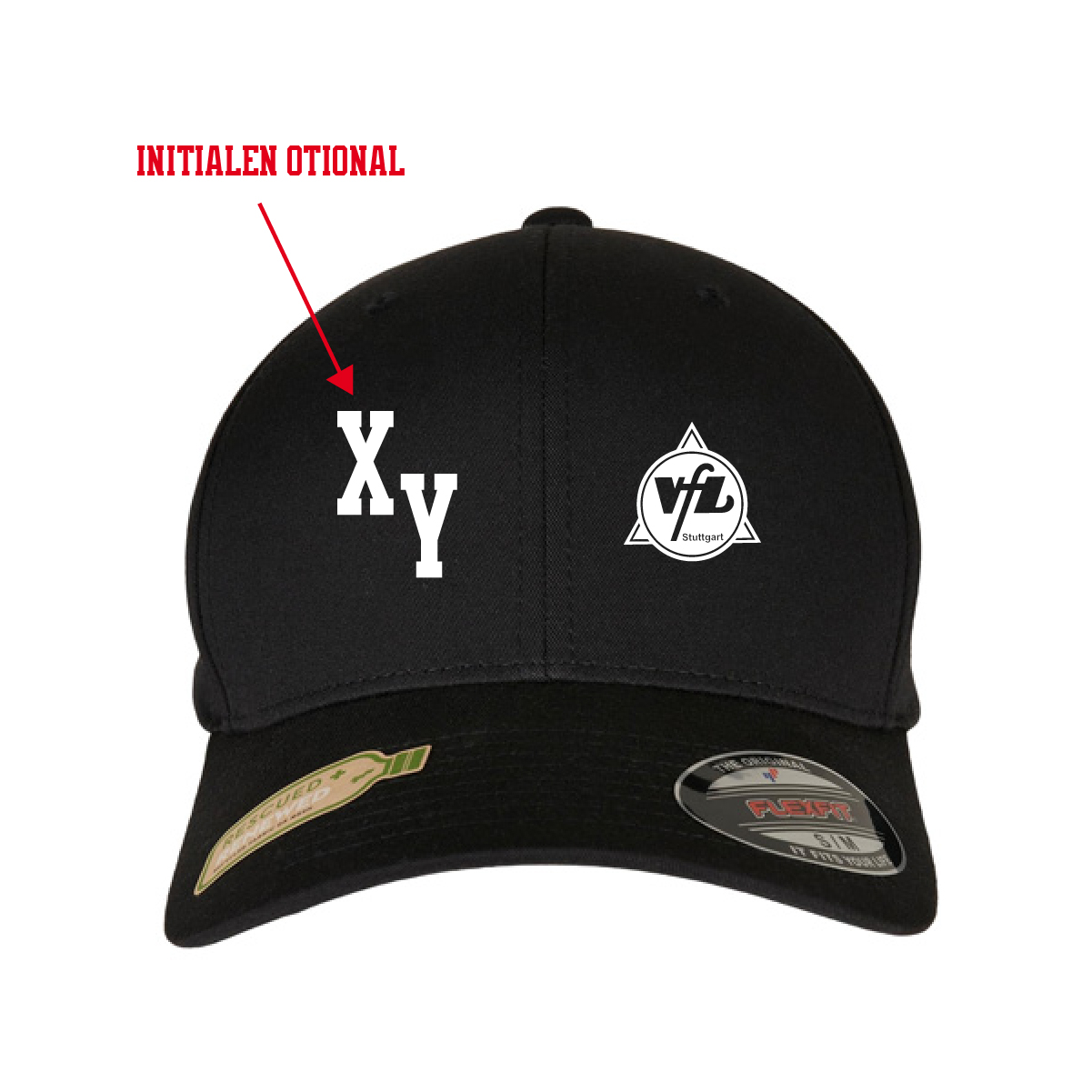 Flexfit Recycled Polyester Cap inkl.Wappen (Initialen optional)